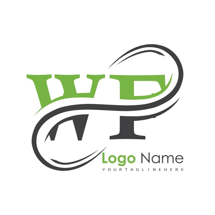 Vettore logo iniziale del monogramma con disegno in stile di lettera