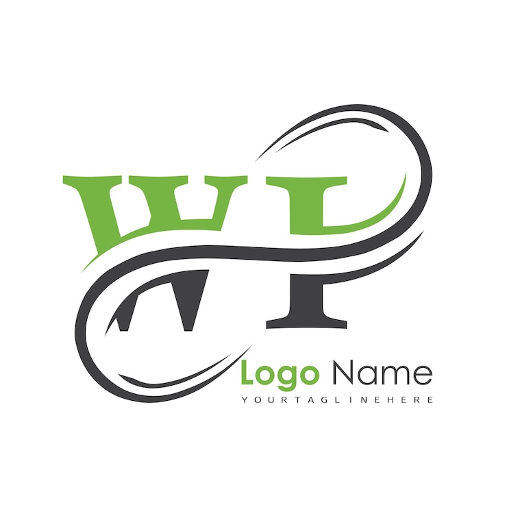 Vettore logo iniziale del monogramma con disegno in stile di lettera