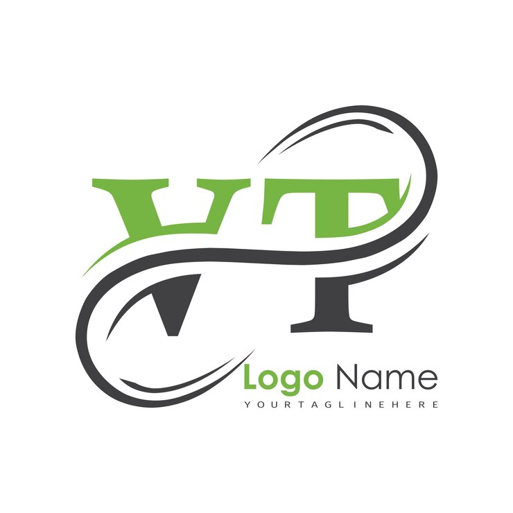 Vettore logo iniziale del monogramma con disegno in stile di lettera