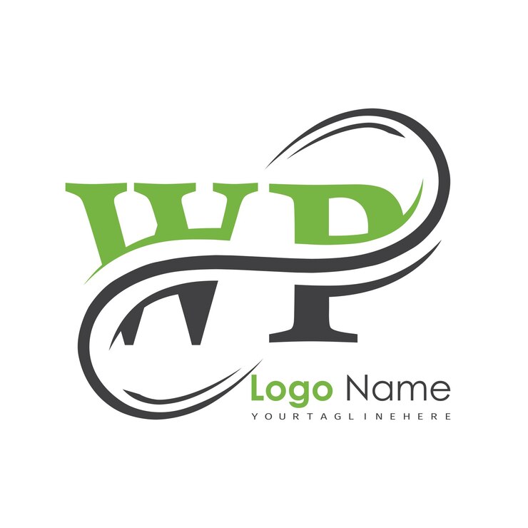 Vettore logo iniziale del monogramma con disegno in stile di lettera