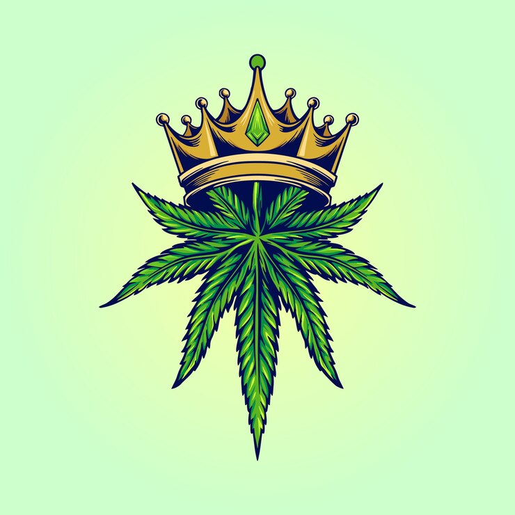 Vettore logo king marijuana