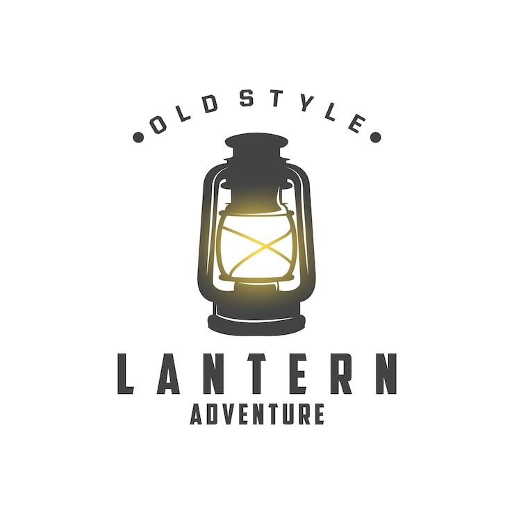 Vettore logo lanterna design street lamp vecchio classico vintage minimalista template di illustrazione