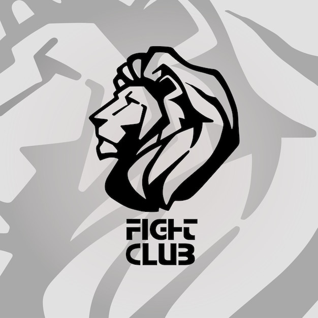 Logo leon per fight club Vector Premium