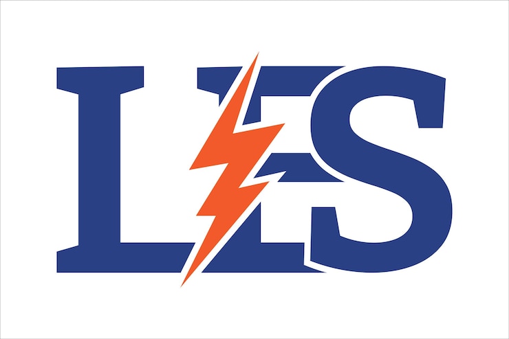 Vettore logo les identità di marca moderna font icona