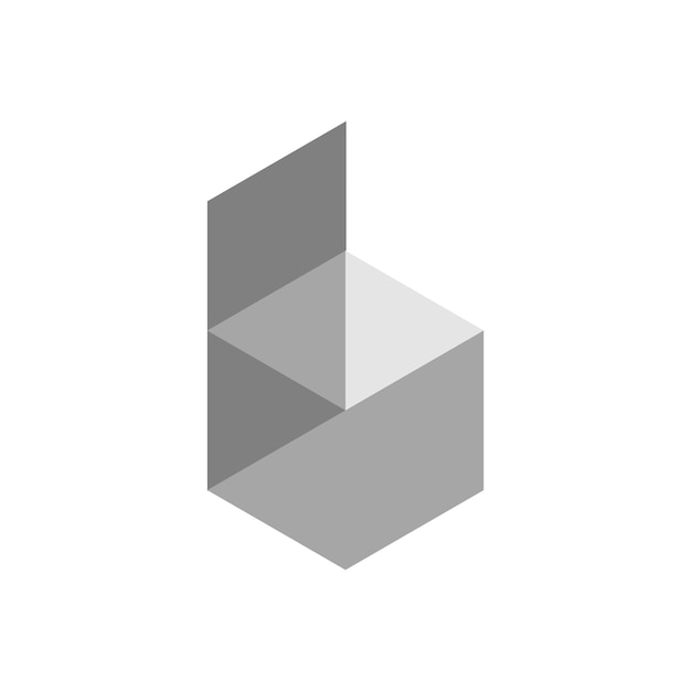 logo lettera B e design moderno esagonale