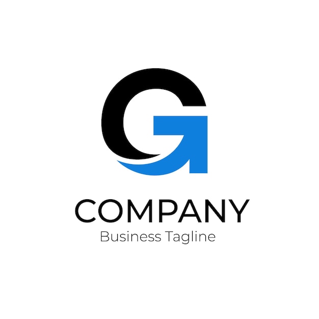 logo lettera g azienda aziendale marca blu