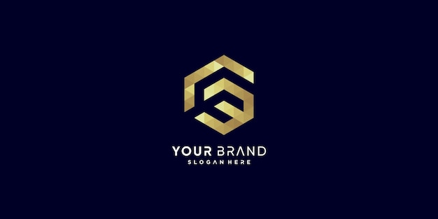 Logo lettera G dorata con stile creativo moderno Premium Vector parte 6