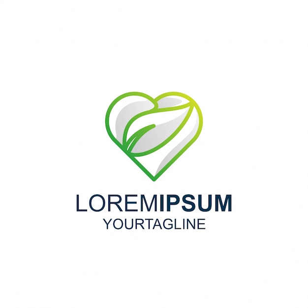 Logo Line Art Love Leaf Awesome Inspiration