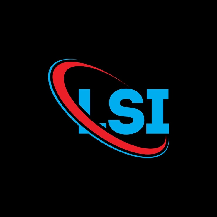 Vettore logo lsi lsi lettera lsi lettera logo design iniziali lsi logo collegato con cerchio e maiuscolo monogramma logo lsi tipografia per il business tecnologico e marchio immobiliare
