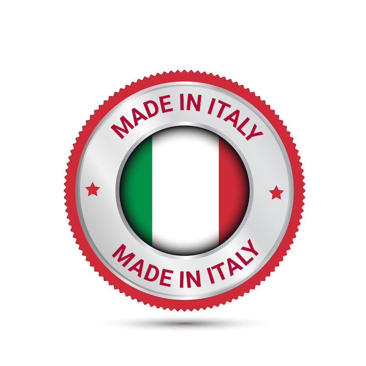 Logo Made in Italy Icone logo vettoriale bandiera Italia