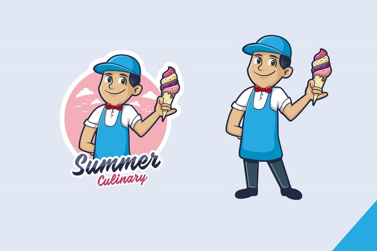 Logo mascotte gelato