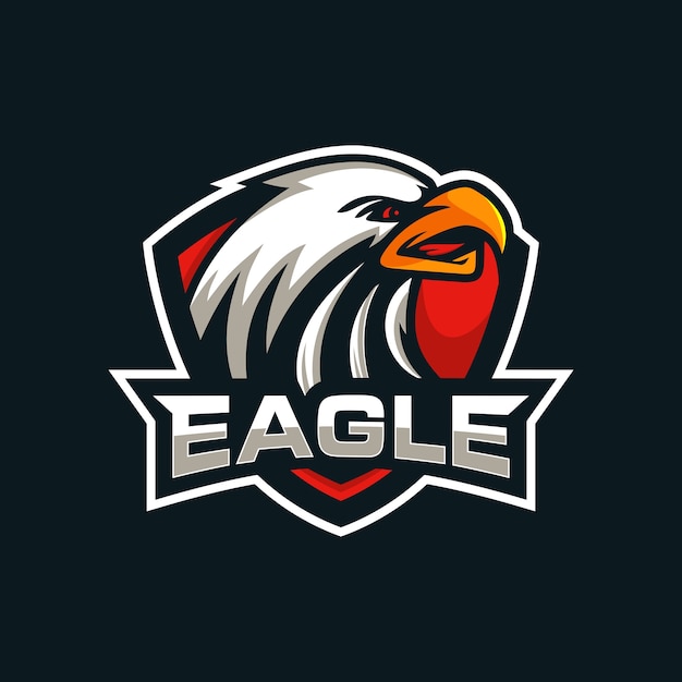 Logo mascotte testa di aquila creativa