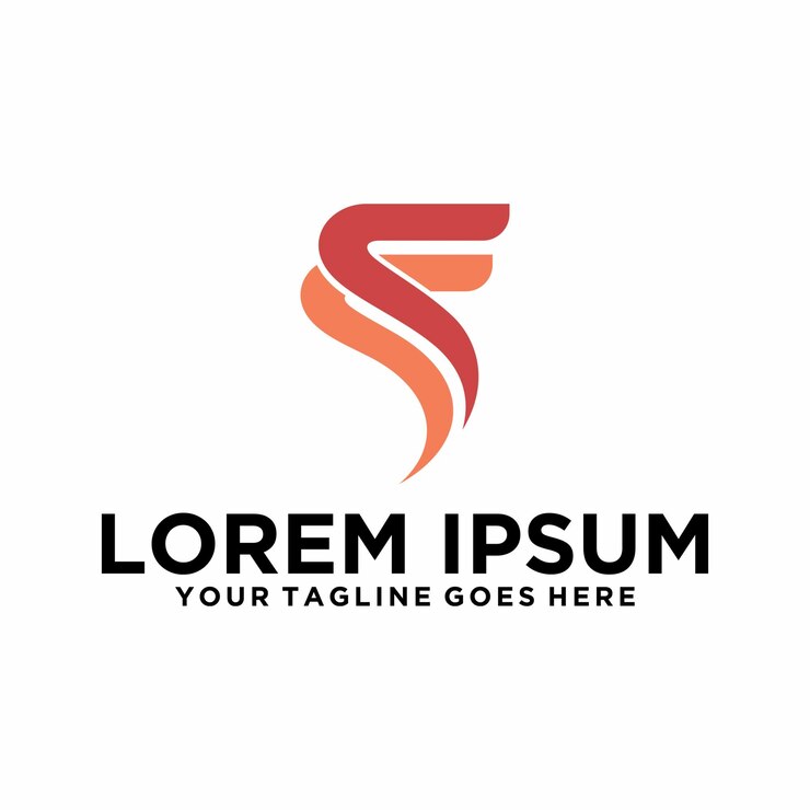 Logo moderno della lettera F iniziale