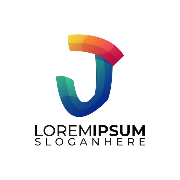 Logo moderno della lettera J