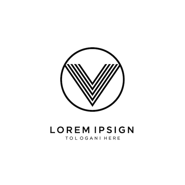 Logo moderno della lettera V