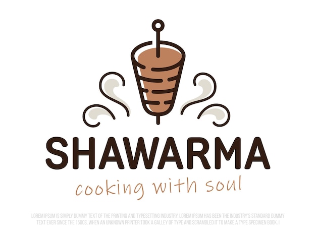Logo moderno di shawarma professionale nell'industria della ristorazione