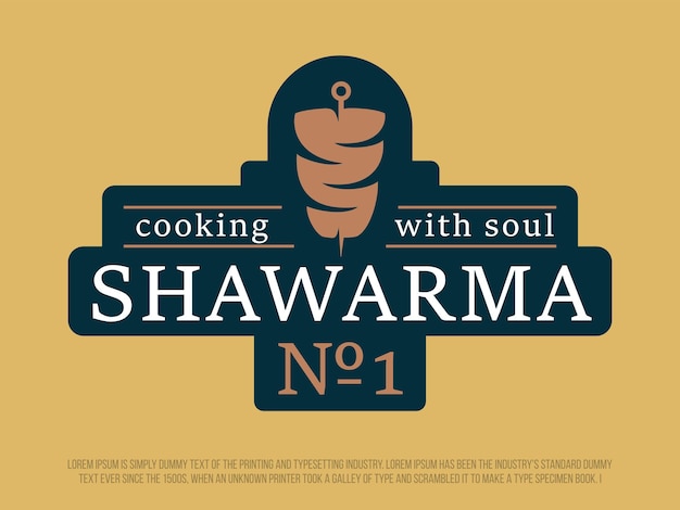 Logo moderno di shawarma professionale nell'industria della ristorazione
