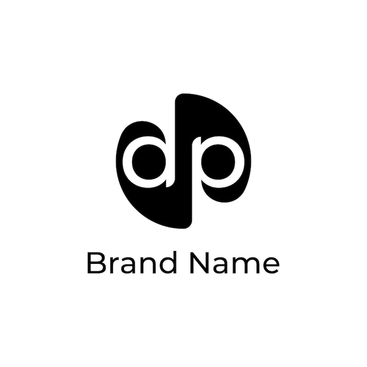 Vettore logo moderno dp o pd illustrazione vettoriale logo monogramma dp in minuscolo