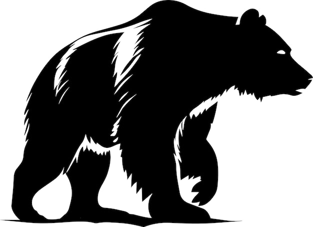 Logo monocromatico dell'icona dell'orso nero