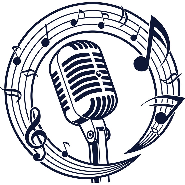 Vettore logo musicale moderno