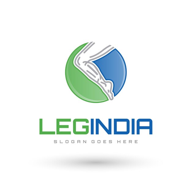 Logo per leg india con scritta logo