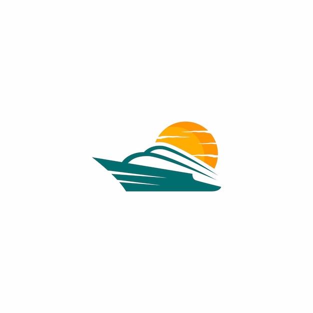 Logo per una nave da crociera su sfondo bianco