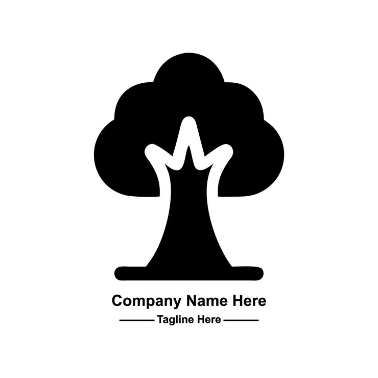 Vettore logo professionale dell'albero naturale