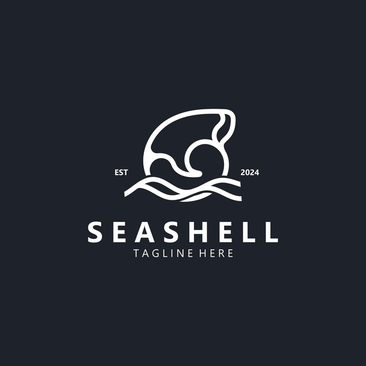 Vettore logo seashell ocean animals collezione di simboli grafici di qualità premium