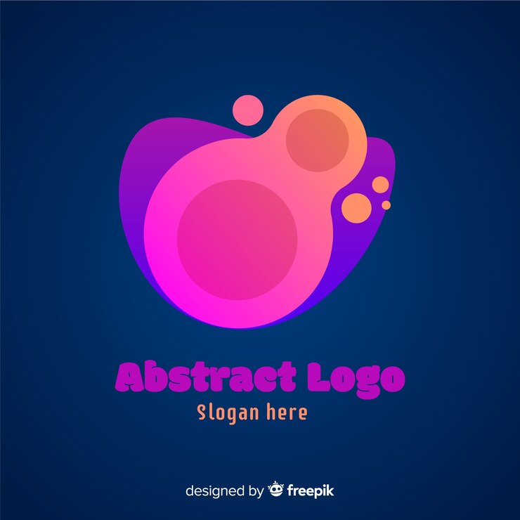 Vettore logo sfumato con forma astratta