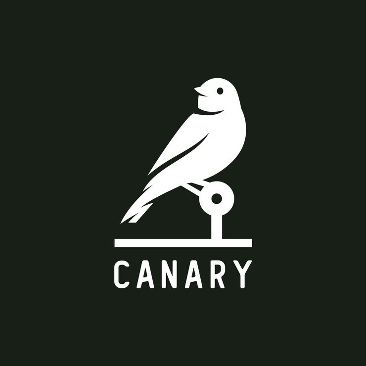 logo silhouette canarino