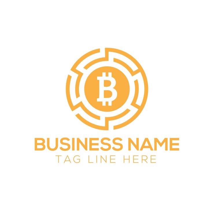 Vettore logo tecnico bitcoin