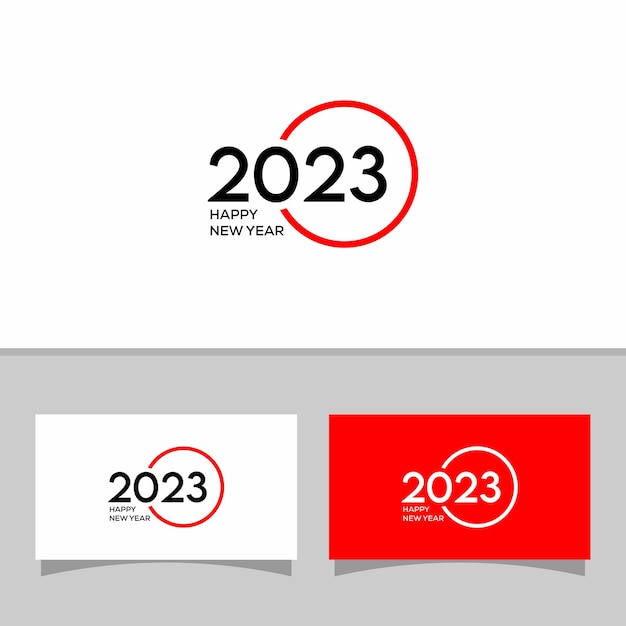 Logo testo design 2023 numero modello di progettazione vettoriale