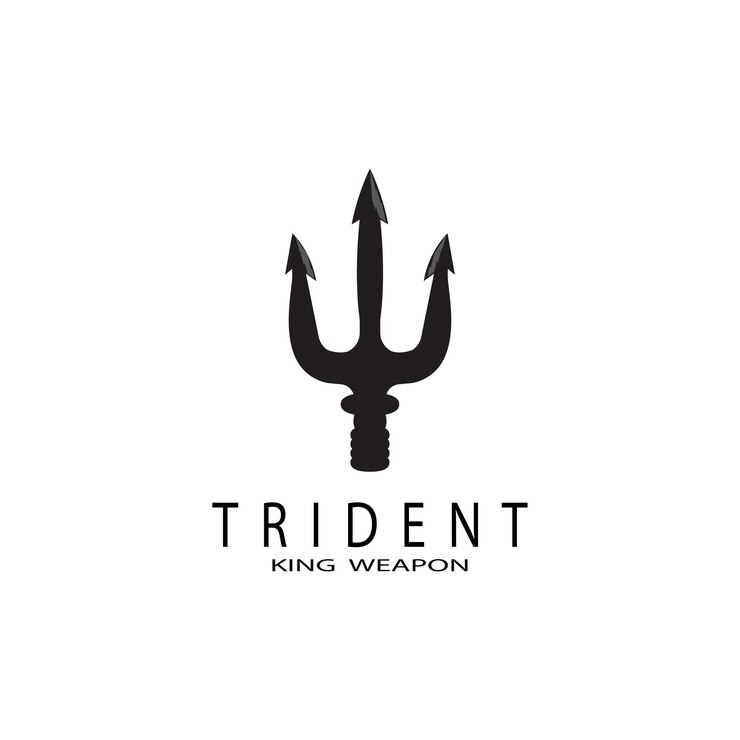 Vettore logo trident iconica vettoriale del modello
