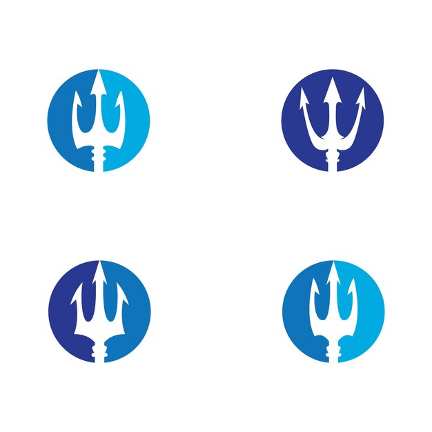 Logo Trident Modello di illustrazione dell'icona vettoriale