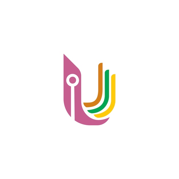 Logo U e design tecnologico