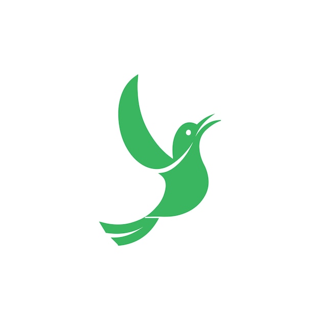 Logo uccello verde con sfondo bianco
