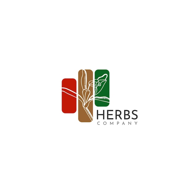 Logo unico dell'azienda di erbe