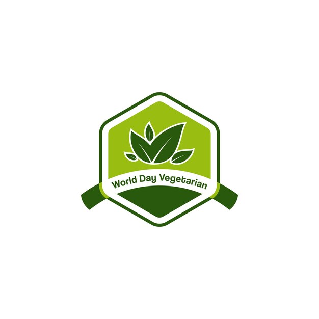 logo vegetariano con icona foglia. logo vegano