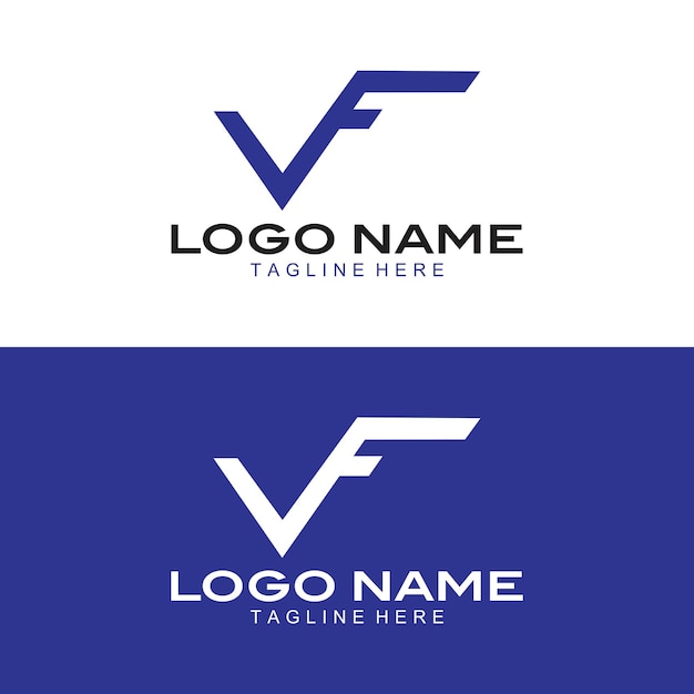 Logo vettoriale creativo lettera vf monogramma