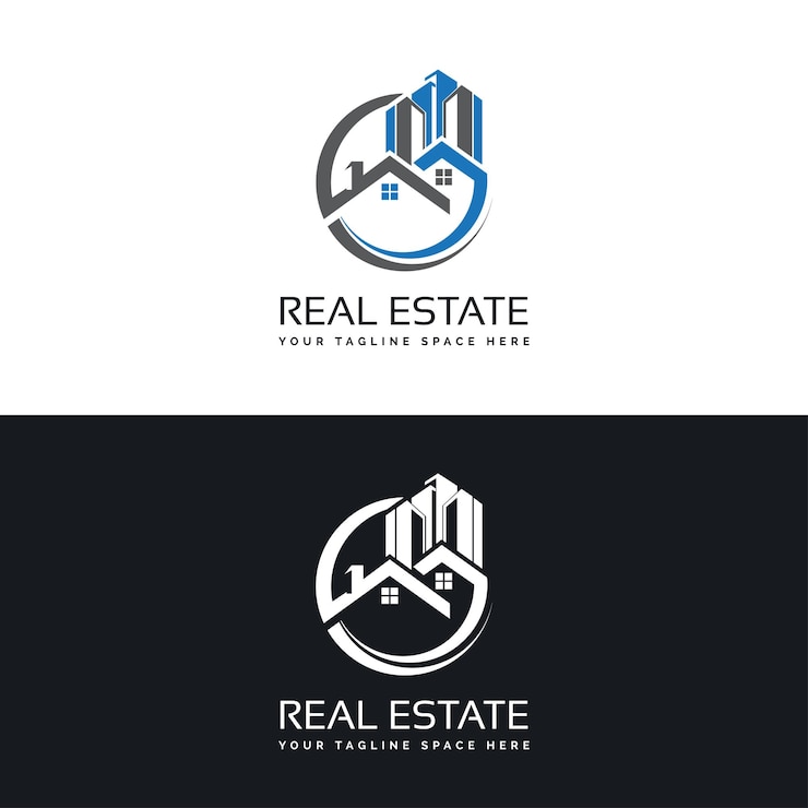 Vettore logo vettoriale della casa di proprietà della costruzione immobiliare