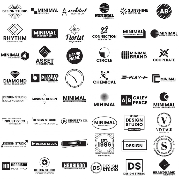Vettore logo vettoriale minimal per banner