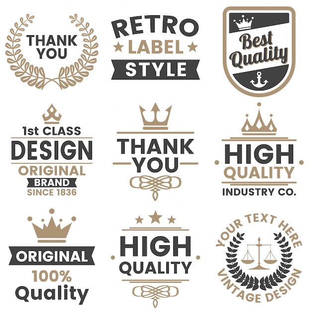 Logo vettoriale retrò vintage per banner