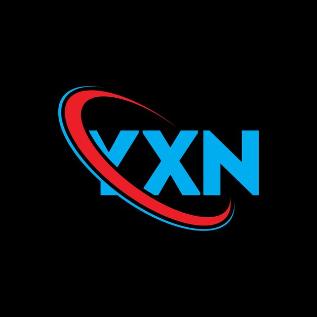 Logo YXN lettera YXN lettere logo design iniziali logo YXN collegato con cerchio e maiuscolo logo monogramma YXN tipografia per il business tecnologico e marchio immobiliare