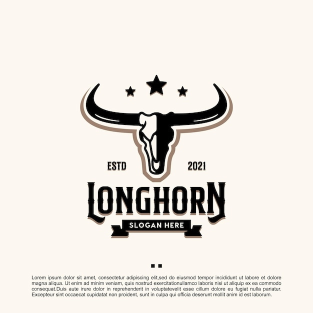 Longhorn, toro, ispirazione per il design del logo