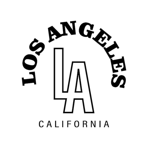 Los Angeles California Stile di illustrazione vettoriale vintage tema surf design distintivo per maglietta