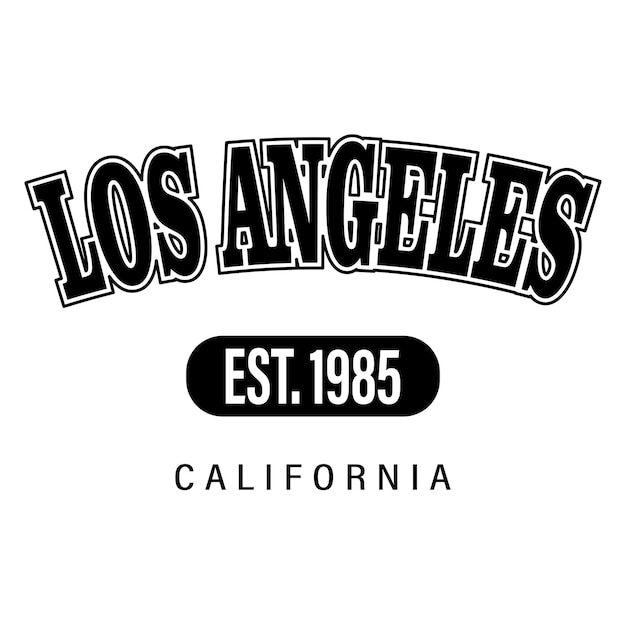 Los Angeles California Stile di illustrazione vettoriale vintage tema surf design distintivo per maglietta