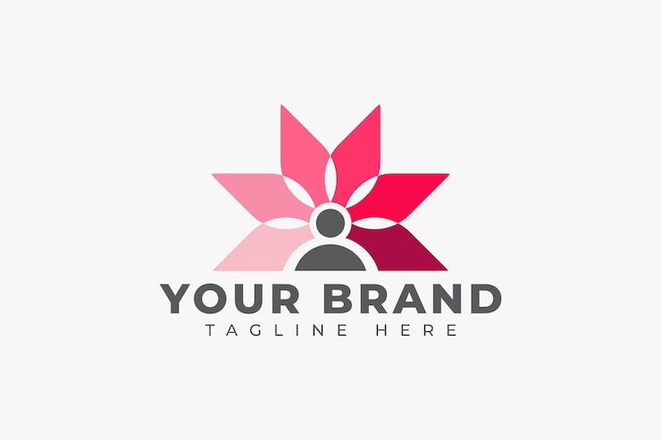 Vettore lotus flower yoga beauty spa logo modello di progettazione