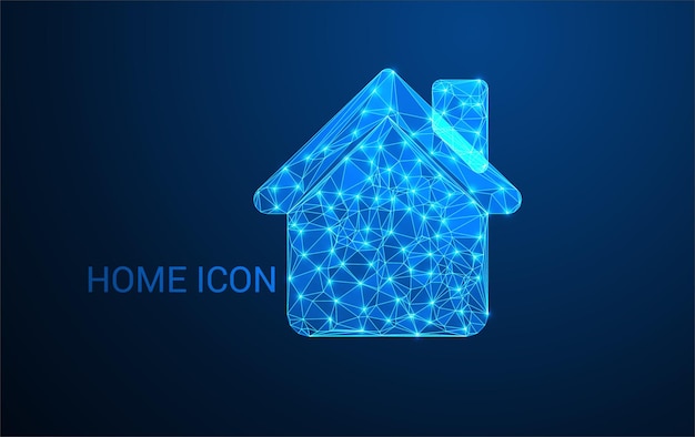 Low Poly Home Icon Design Simbolo di casa 3D stilizzato per applicazioni Giochi Mappe UI ed elementi di interfaccia digitale