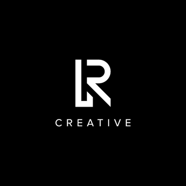 LR RL Alfabeto Lettera disegno del logo Simbolo vettoriale iniziale