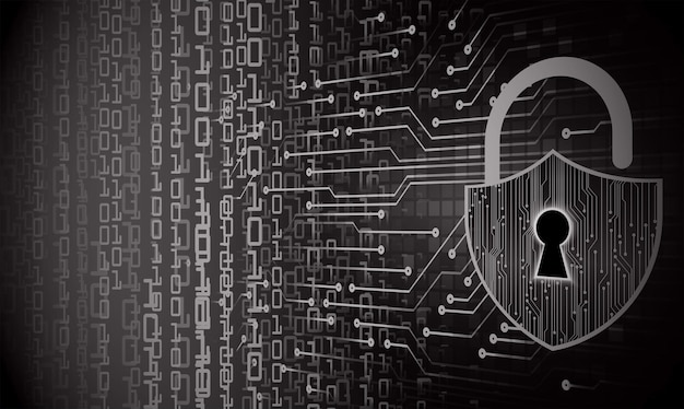 Lucchetto chiuso su sfondo digitale, sicurezza informatica